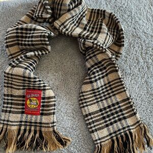 Plaid Scarf - Black and Tan
